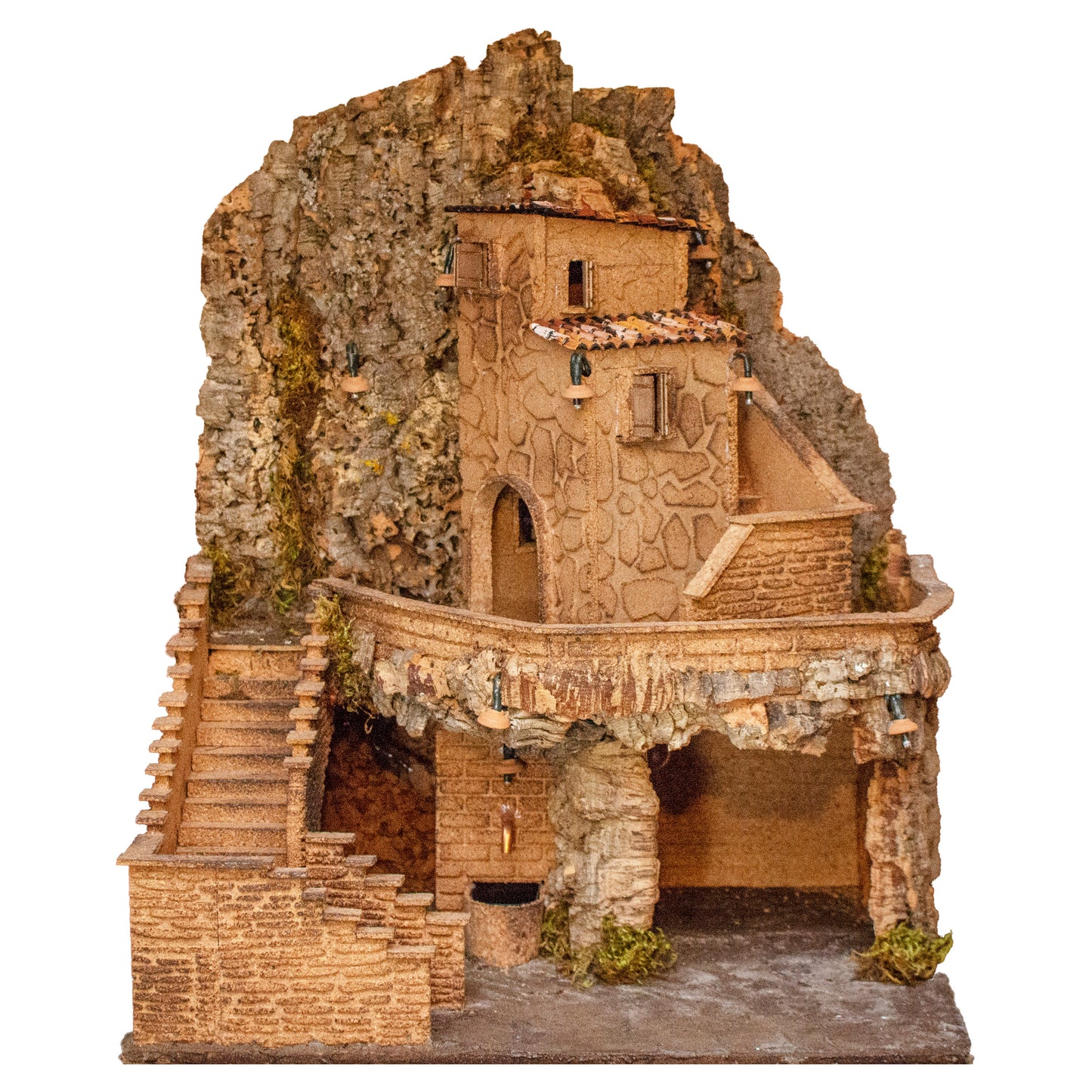 NATIVITY SCENE HOUSE + FOUNTAIN