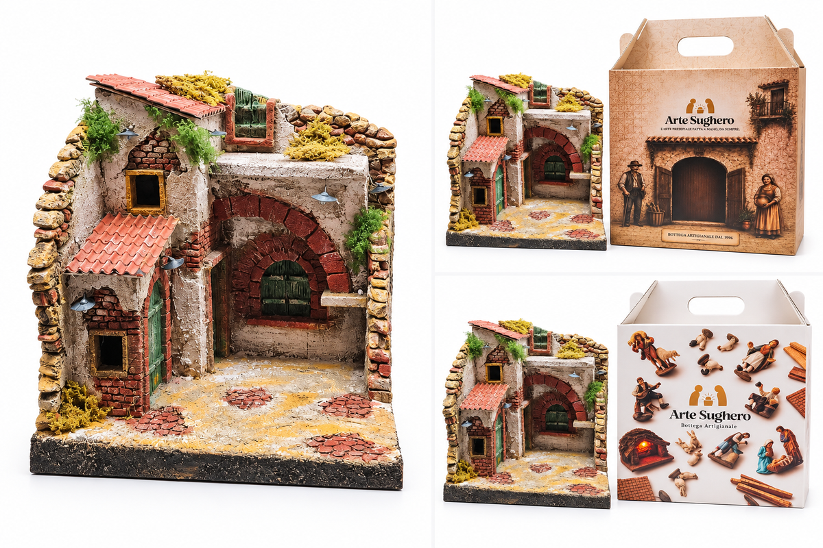 Presepe Artigianale con Box Regalo