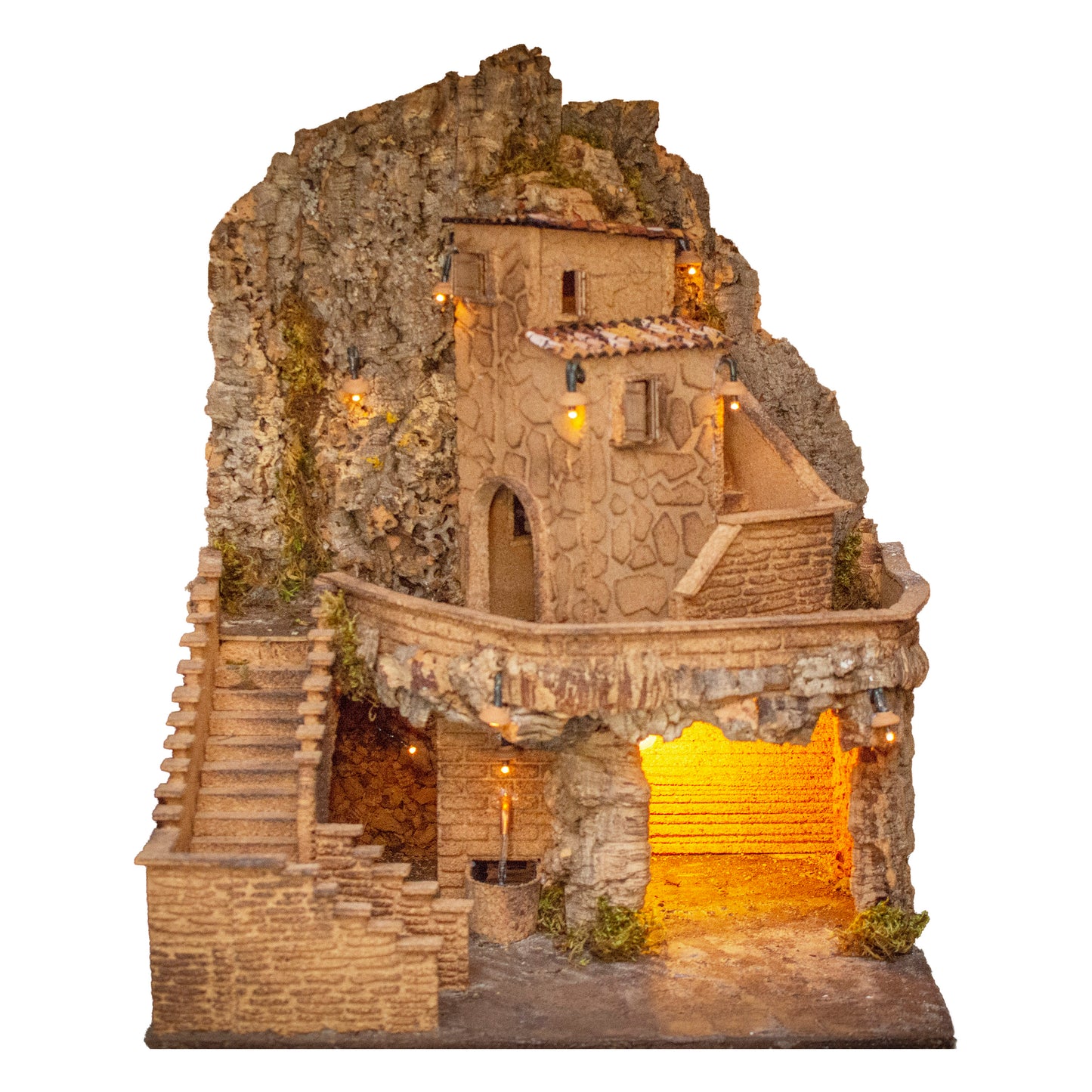 NATIVITY SCENE HOUSE + FOUNTAIN