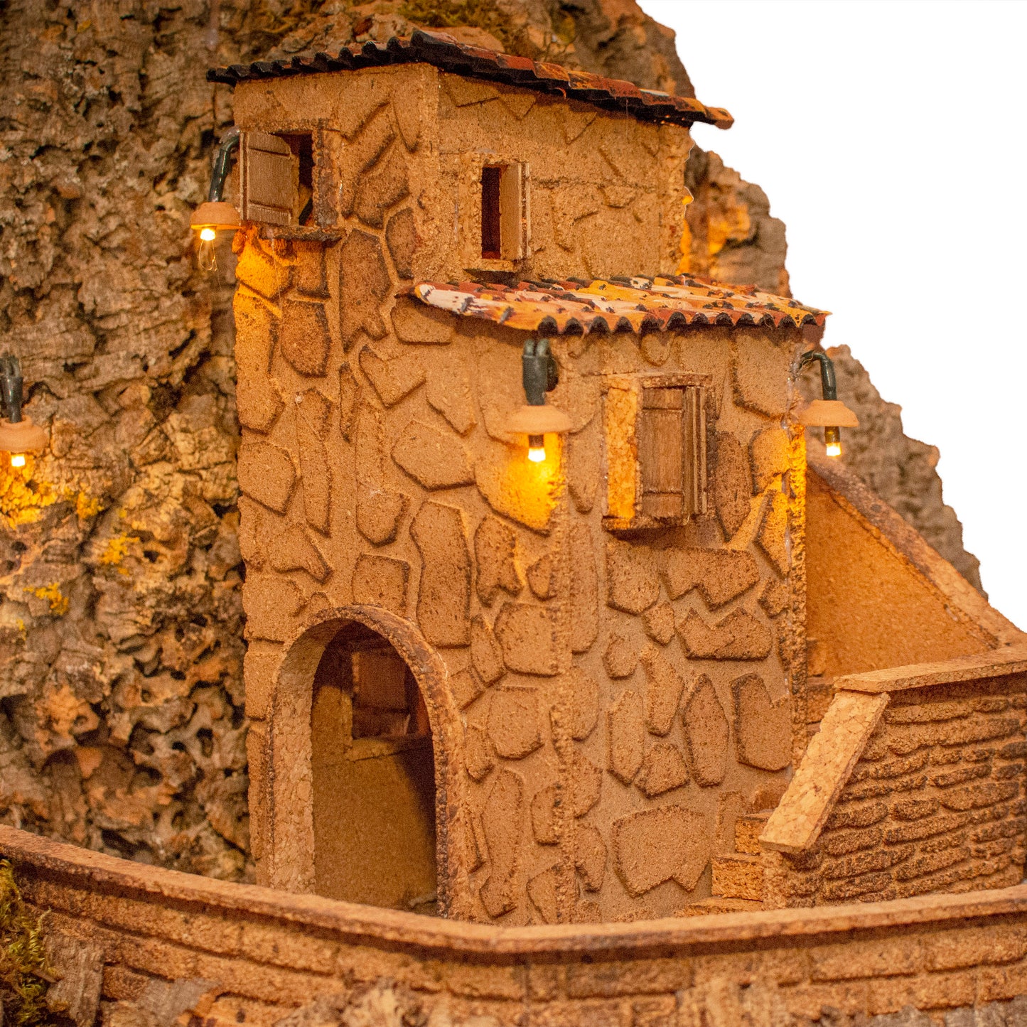 NATIVITY SCENE HOUSE + FOUNTAIN