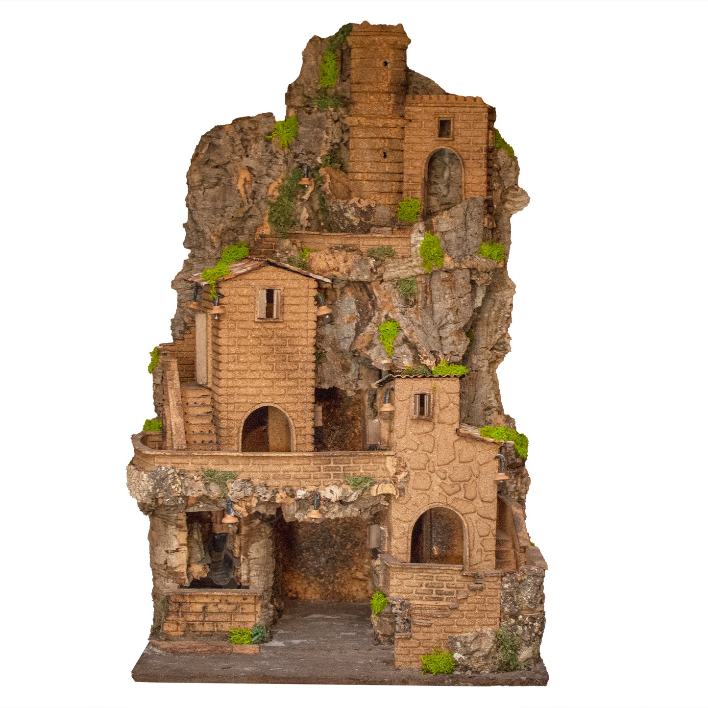 LARGE NATIVITY SCENE WITH CASTLE AND STREAM