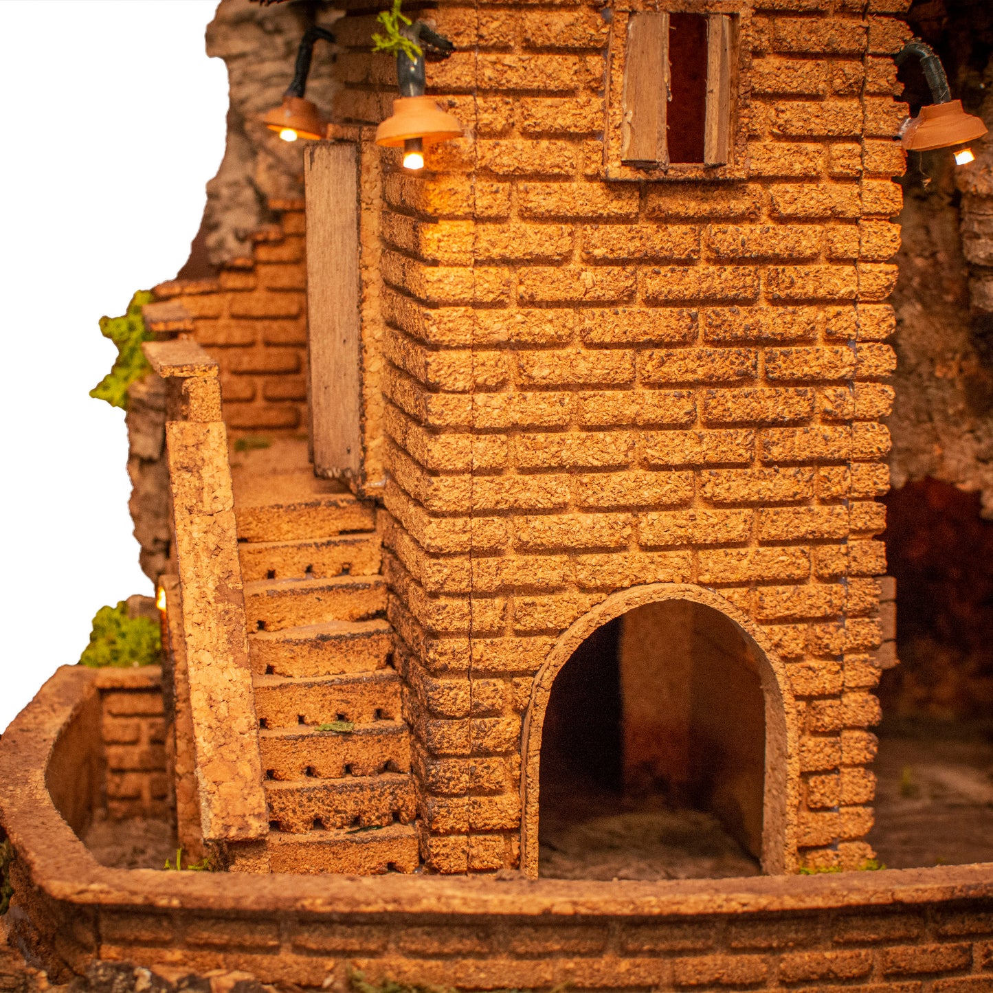 LARGE NATIVITY SCENE WITH CASTLE AND STREAM