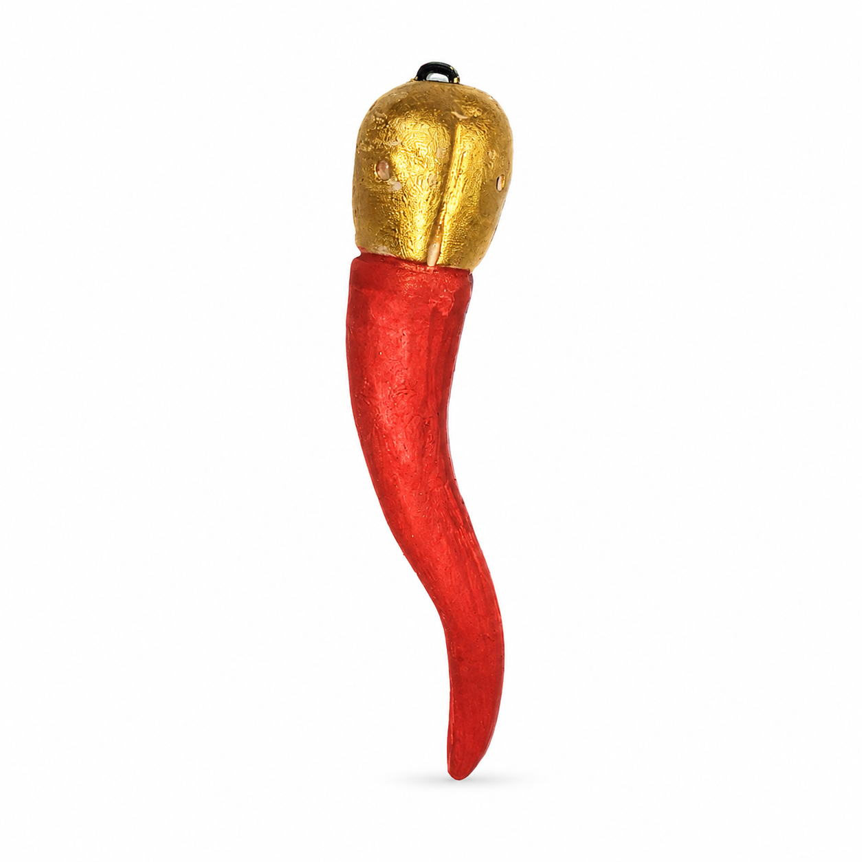 Cornicello Rosso e Oro Artigianale Portafortuna