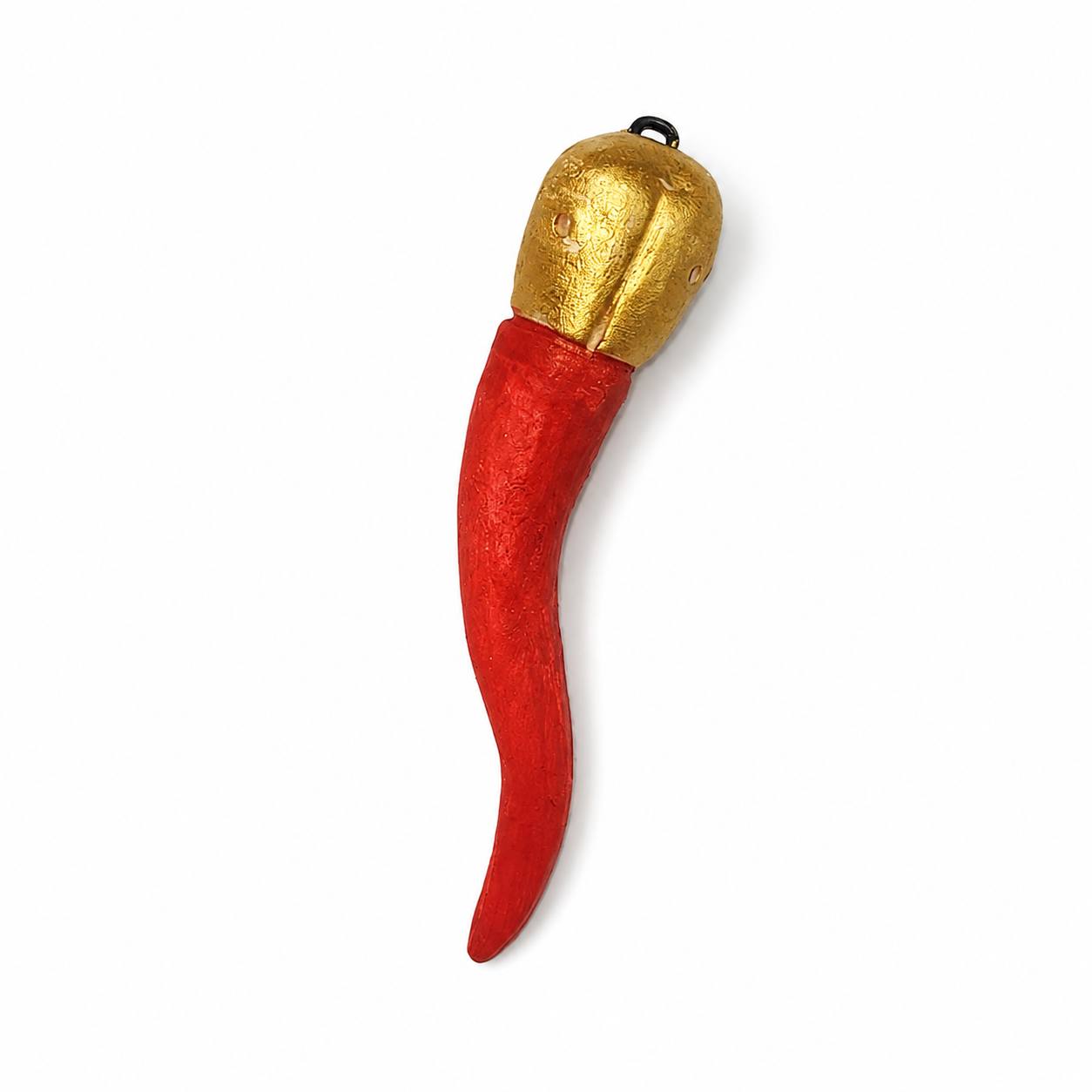 Cornicello Rosso e Oro Artigianale Portafortuna