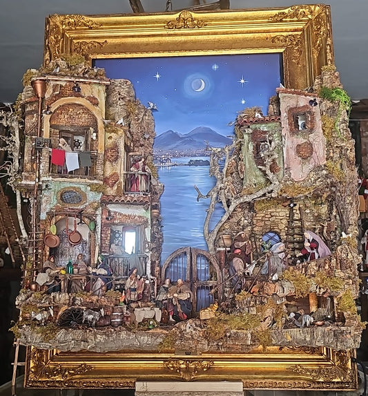Cornice con presepe pezzo unico